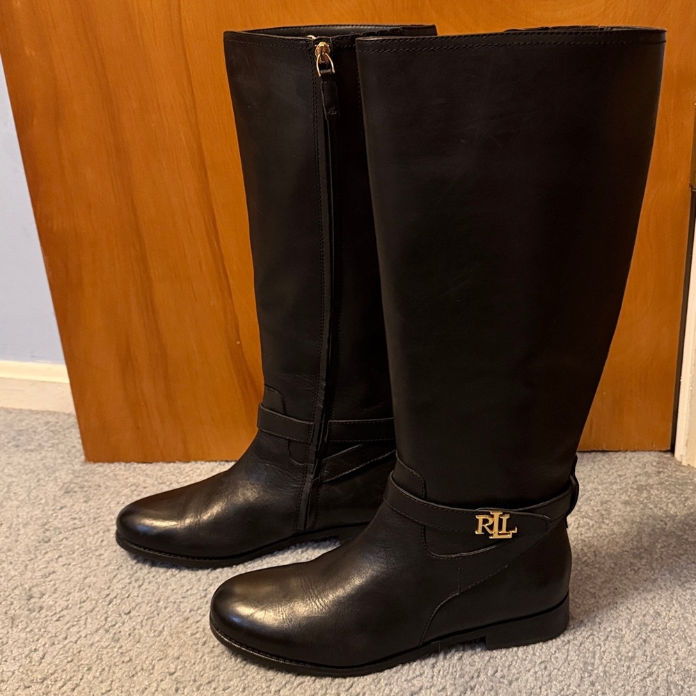 Ralph Lauren Women's Brittaney Leather Riding Boots - Picture 2 of 13